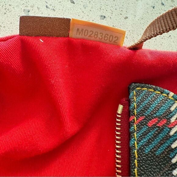 DOONEY & BOURKE Multicolored Leather Plaid Shopper Tote Shoulder Handbag Top Zip - Picture 8 of 16